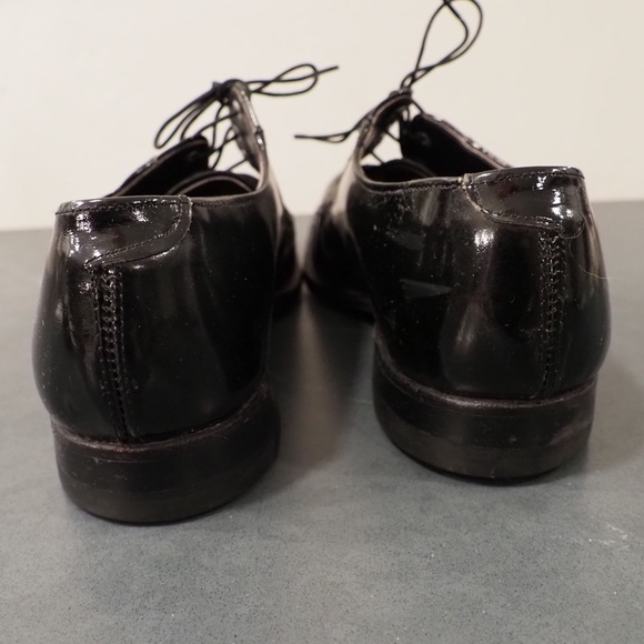 Stacy Adams sz 10D black leather suede wingtip derby shoes - Picture 6 of 16